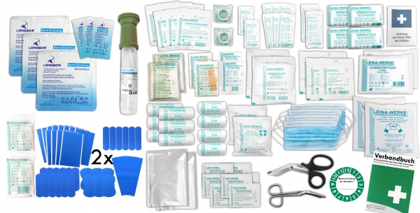 Erste-Hilfe-Koffer Gastro "PRO M5+" für Betriebe nach der aktuellen DIN/EN 13169 inkl. Sprühpflaster, Notfallbeatmungshilfe & Hygiene-Gel